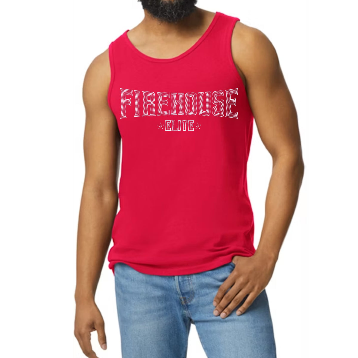 FE Silver Rhinestone Logo Tank Top
