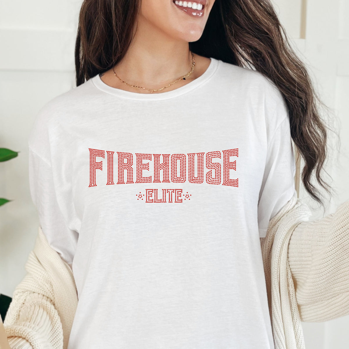 FE Red Rhinestone Logo TShirt