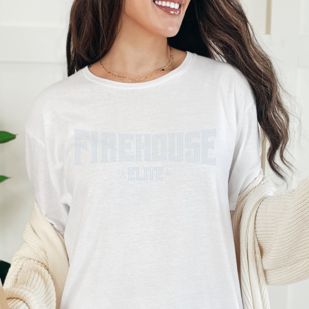 FE Silver Rhinestone Logo TShirt