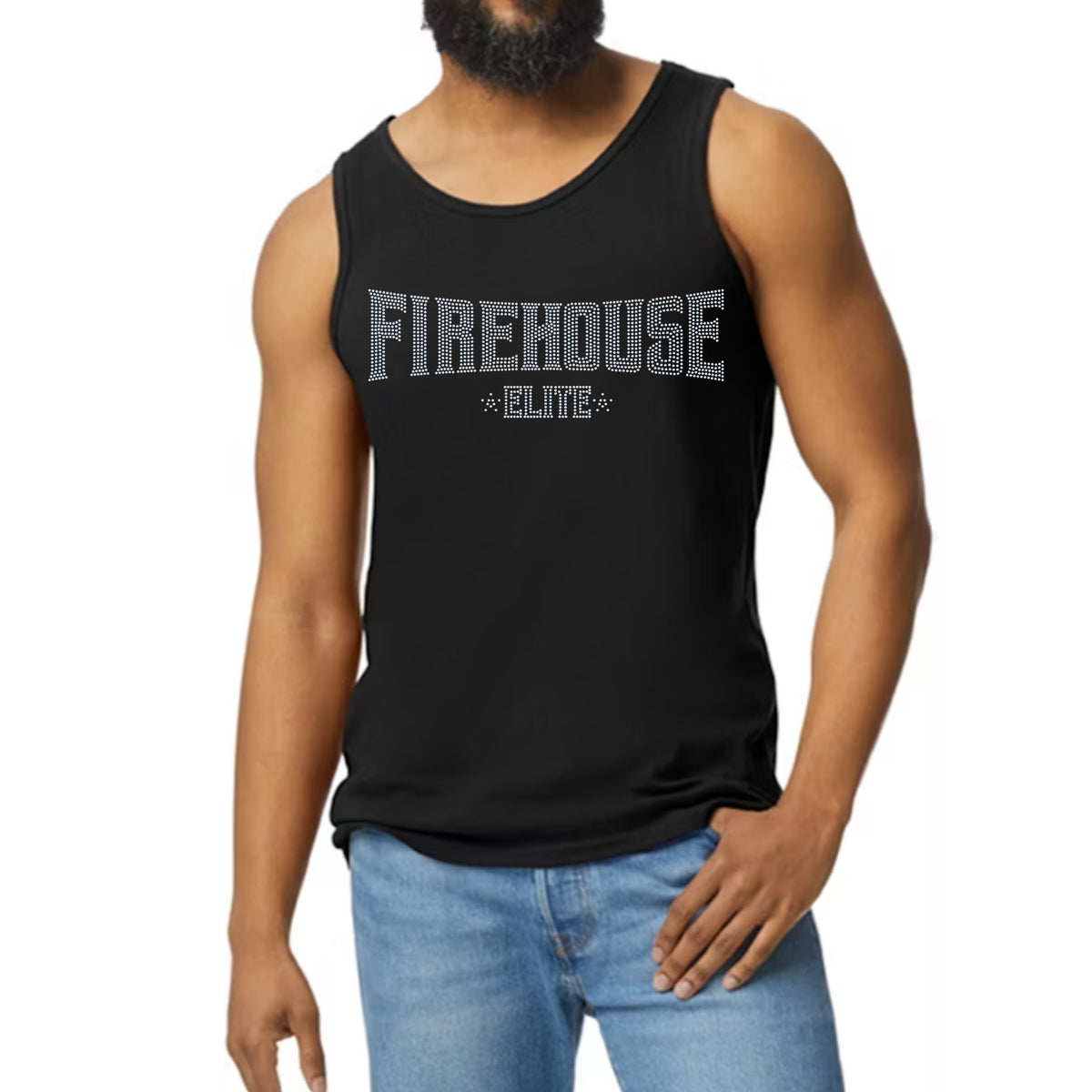 FE Silver Rhinestone Logo Tank Top