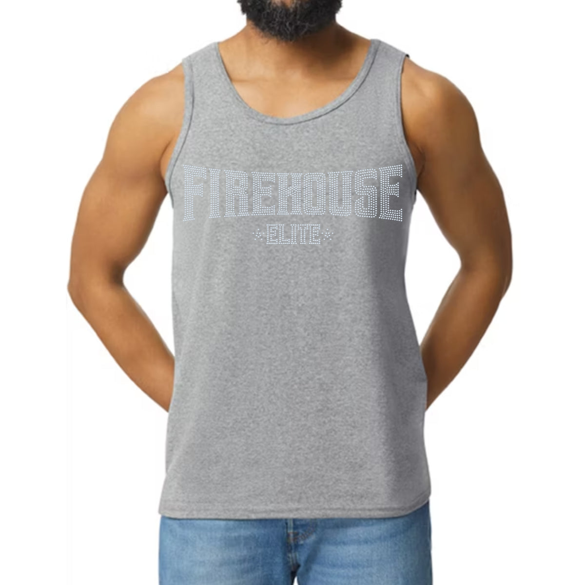 FE Silver Rhinestone Logo Tank Top