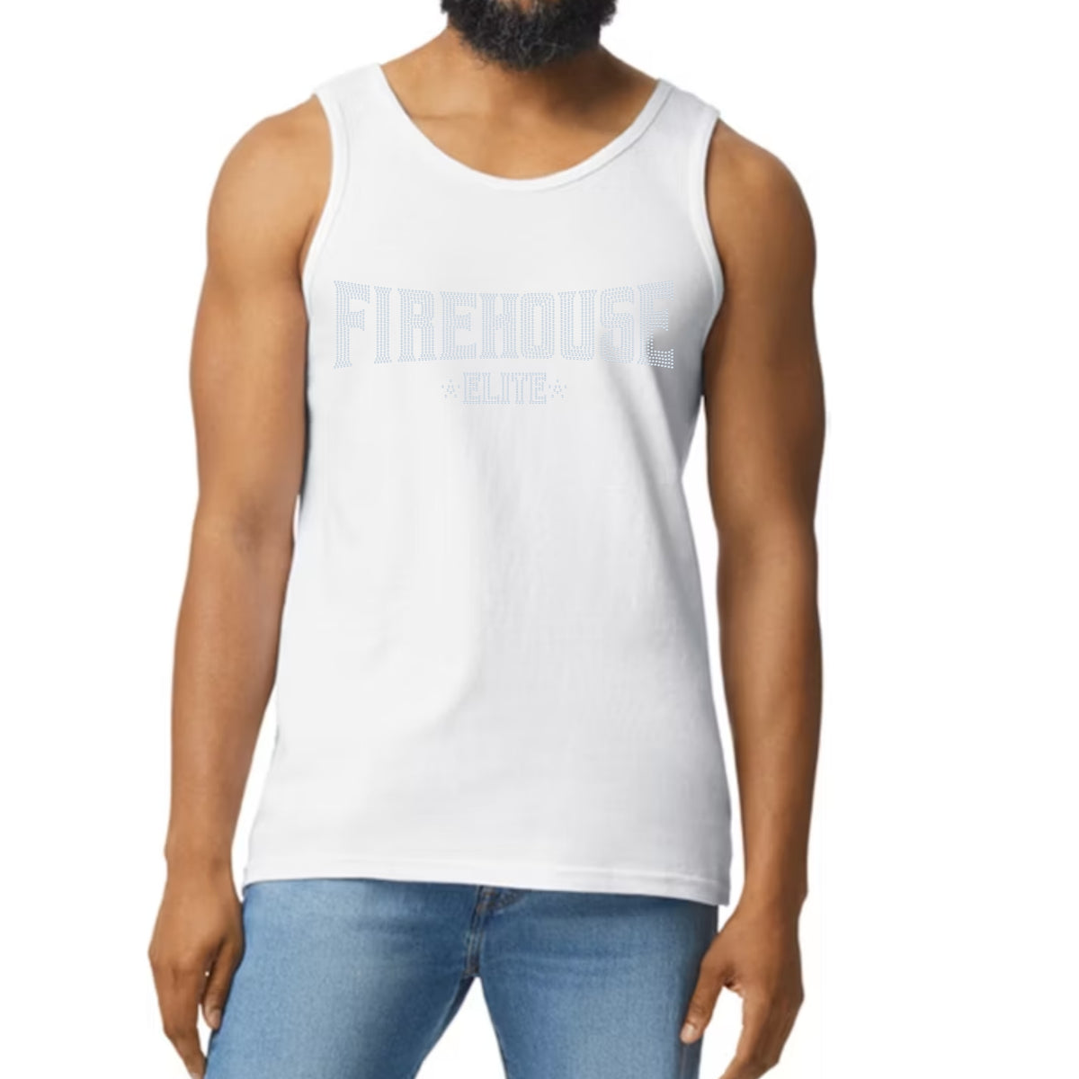 FE Silver Rhinestone Logo Tank Top