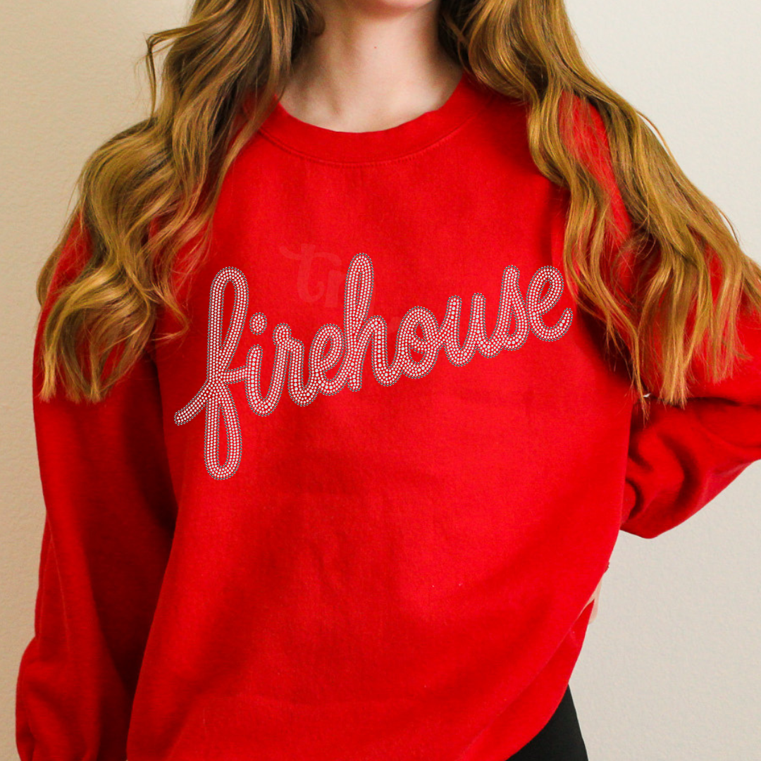Firehouse Elite Rhinestone Script- Crystal