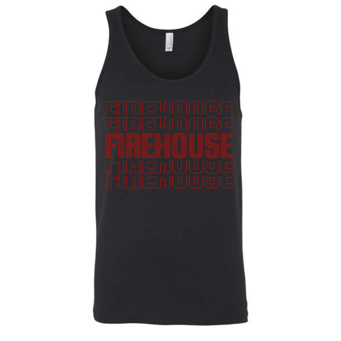 Stacked Firehouse Rhinestone - Red
