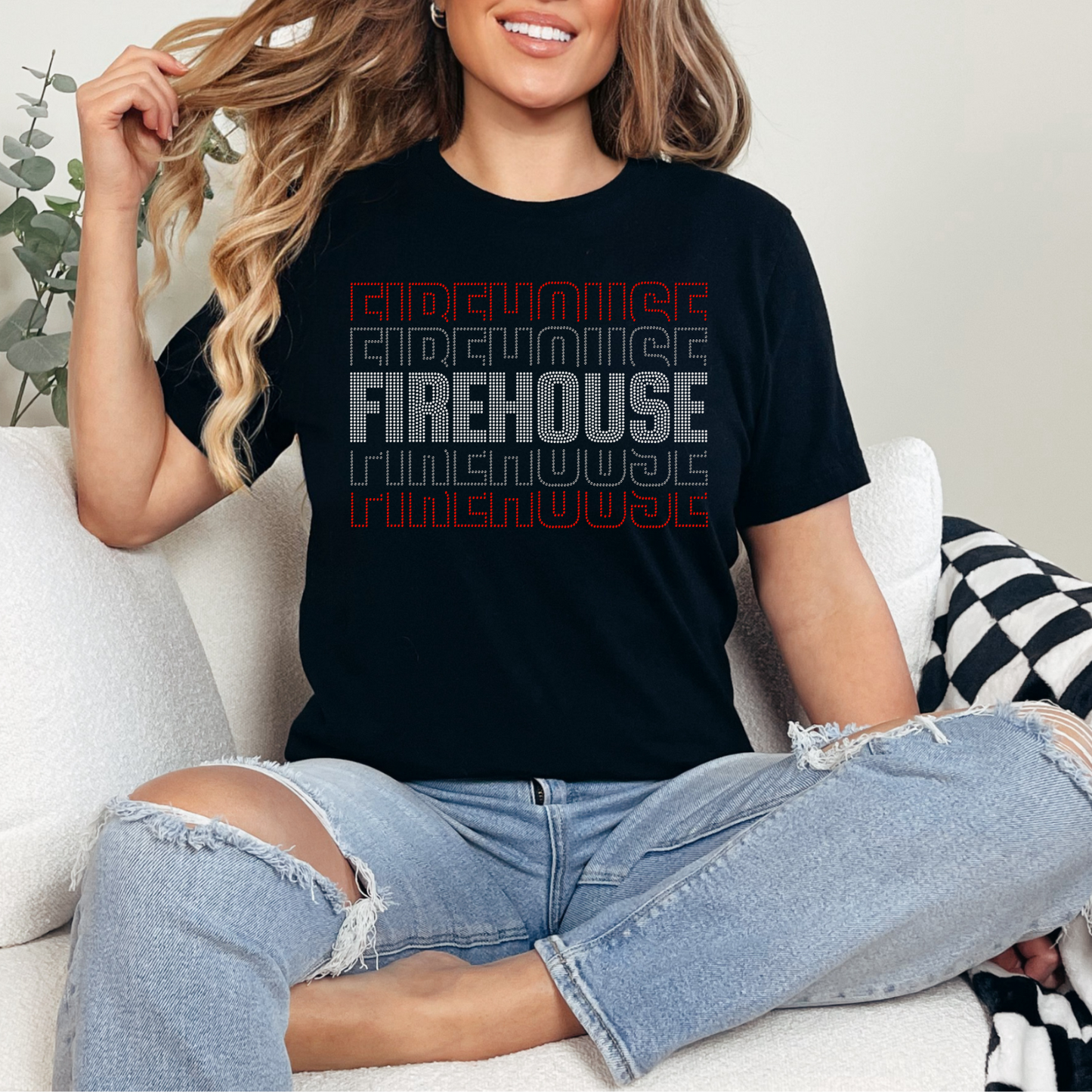 Stacked Firehouse Rhinestone - Multi Color