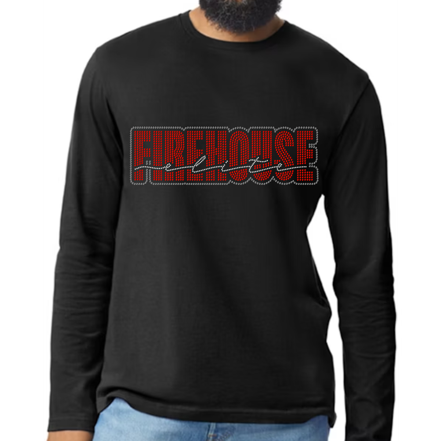 Firehouse Elite Rhinestone Logo Block Script