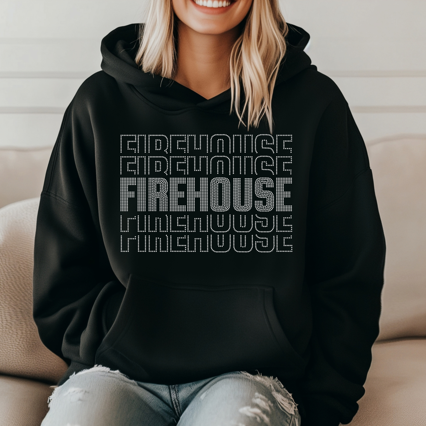 Stacked Firehouse Rhinestone - Crystal